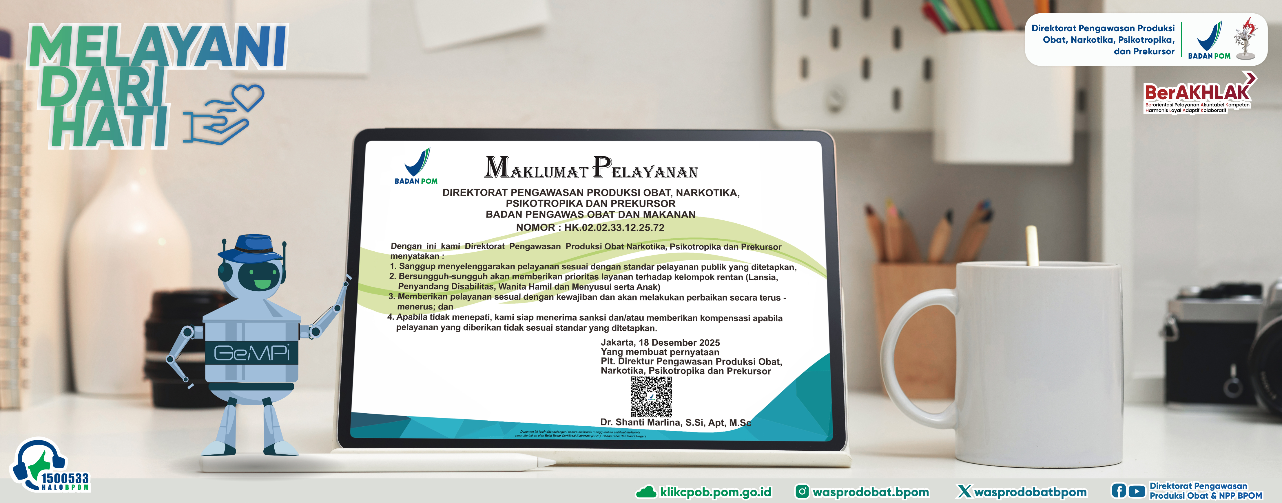 Maklumat Pelayanan - Ditwasprod ONPP Desember 2025